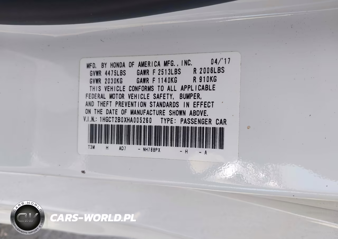 2017 Honda Accord Touring V6 VIN:1HGCT2B0XHA005260 - 9