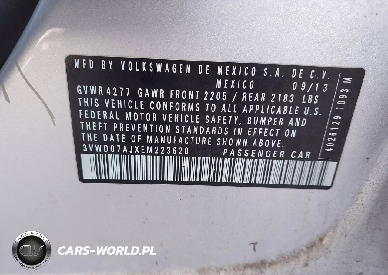 2014 Volkswagen Jetta 1.8T Se VIN:3VWD07AJXEM223620 - 9