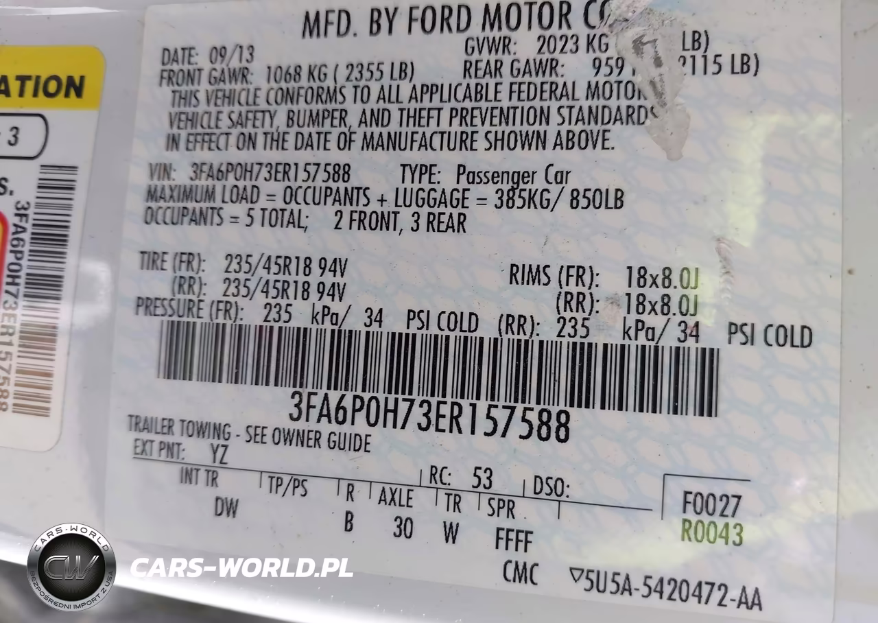 2014 Ford Fusion Se VIN:3FA6P0H73ER157588 - 9