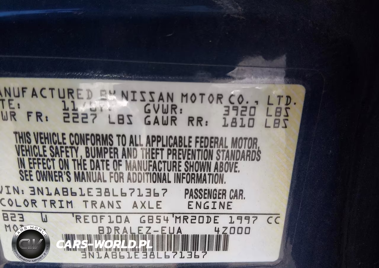 2008 Nissan Sentra 2.0 S VIN:3N1AB61E38L671367 - 9