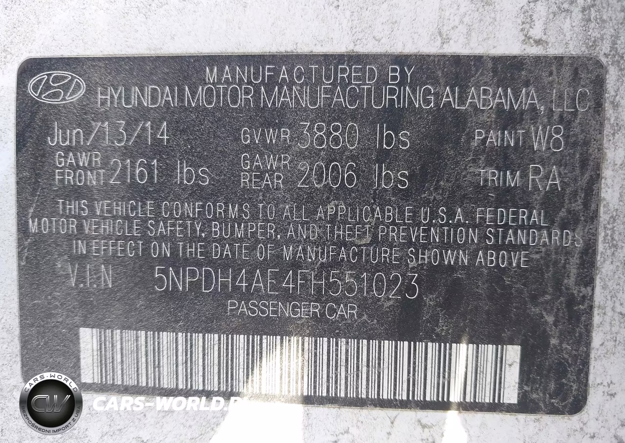 2015 Hyundai Elantra Se VIN:5NPDH4AE4FH551023 - 9