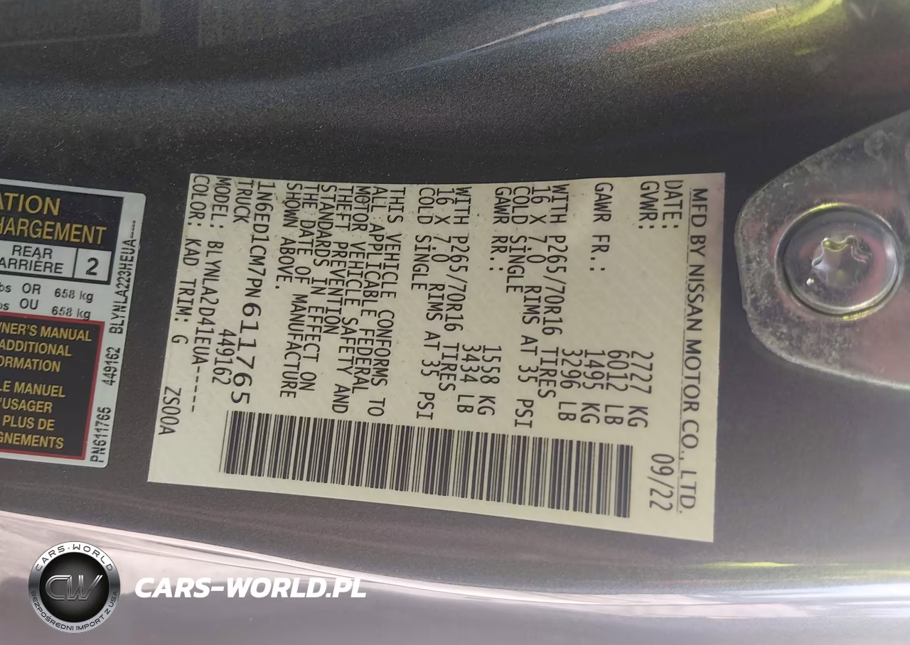 2023 Nissan Frontier King Cab S 4X4 VIN:1N6ED1CM7PN611765 - 9
