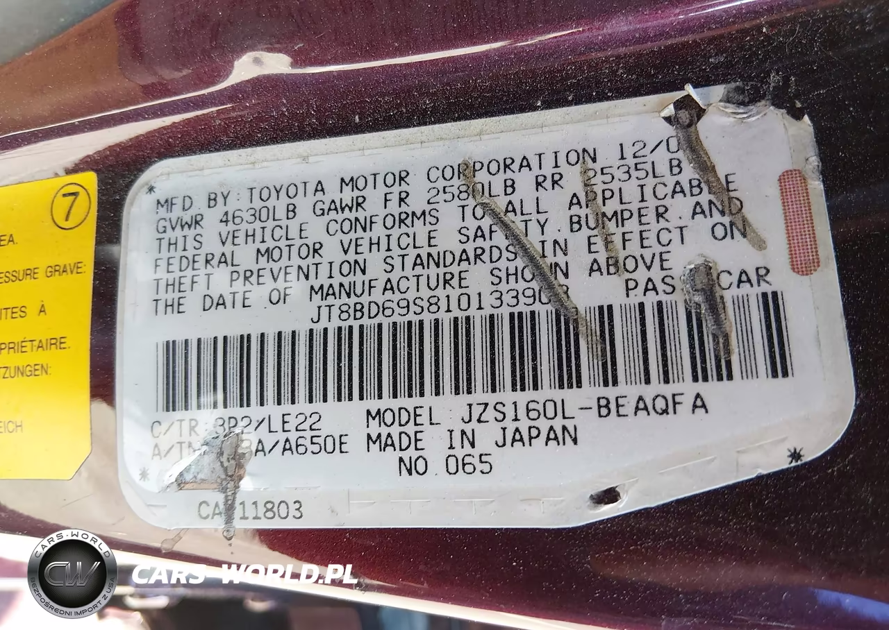 2001 Lexus Gs 300 VIN:JT8BD69S810133903 - 9