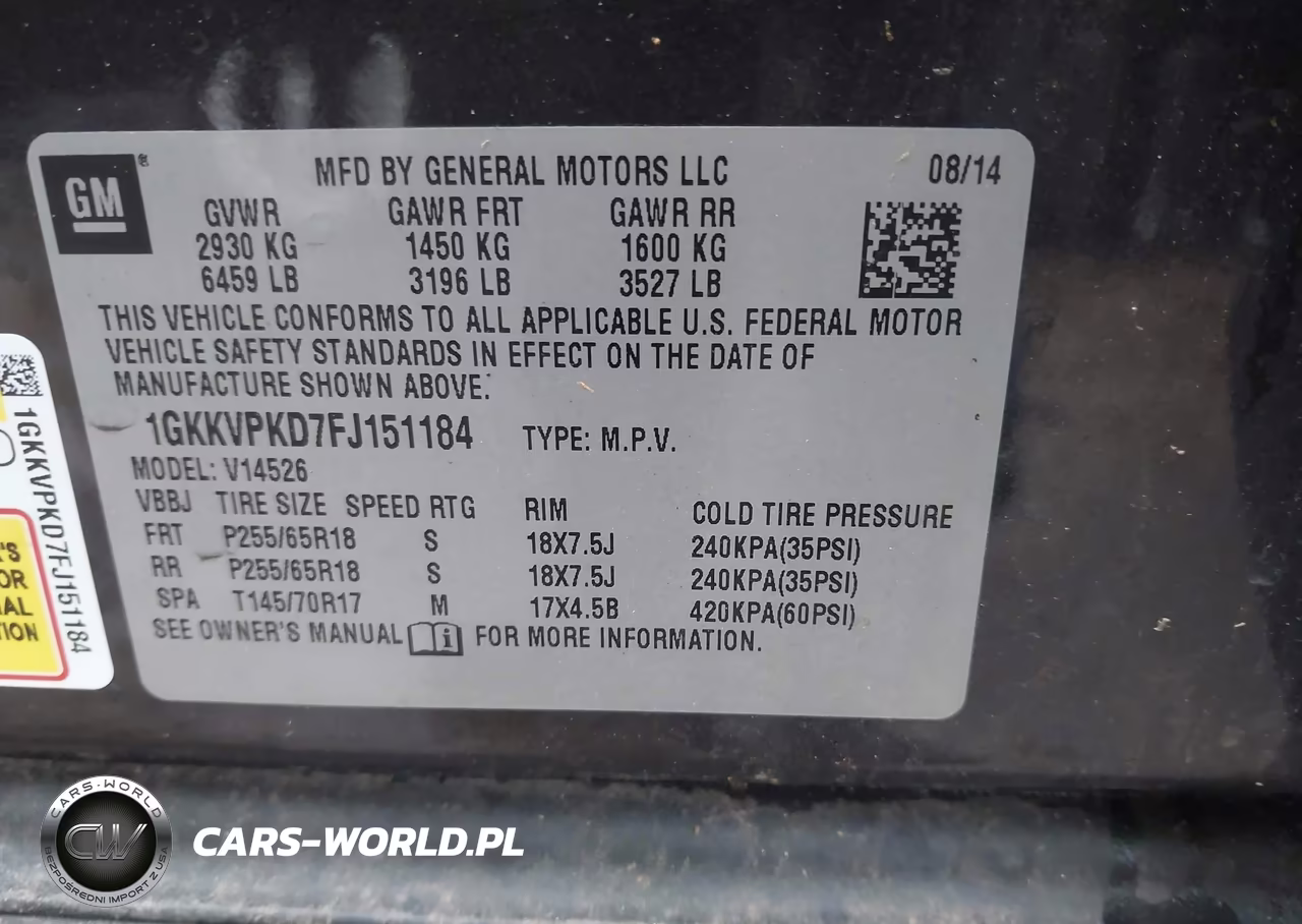 2015 GMC Acadia Sle-2 VIN:1GKKVPKD7FJ151184 - 9