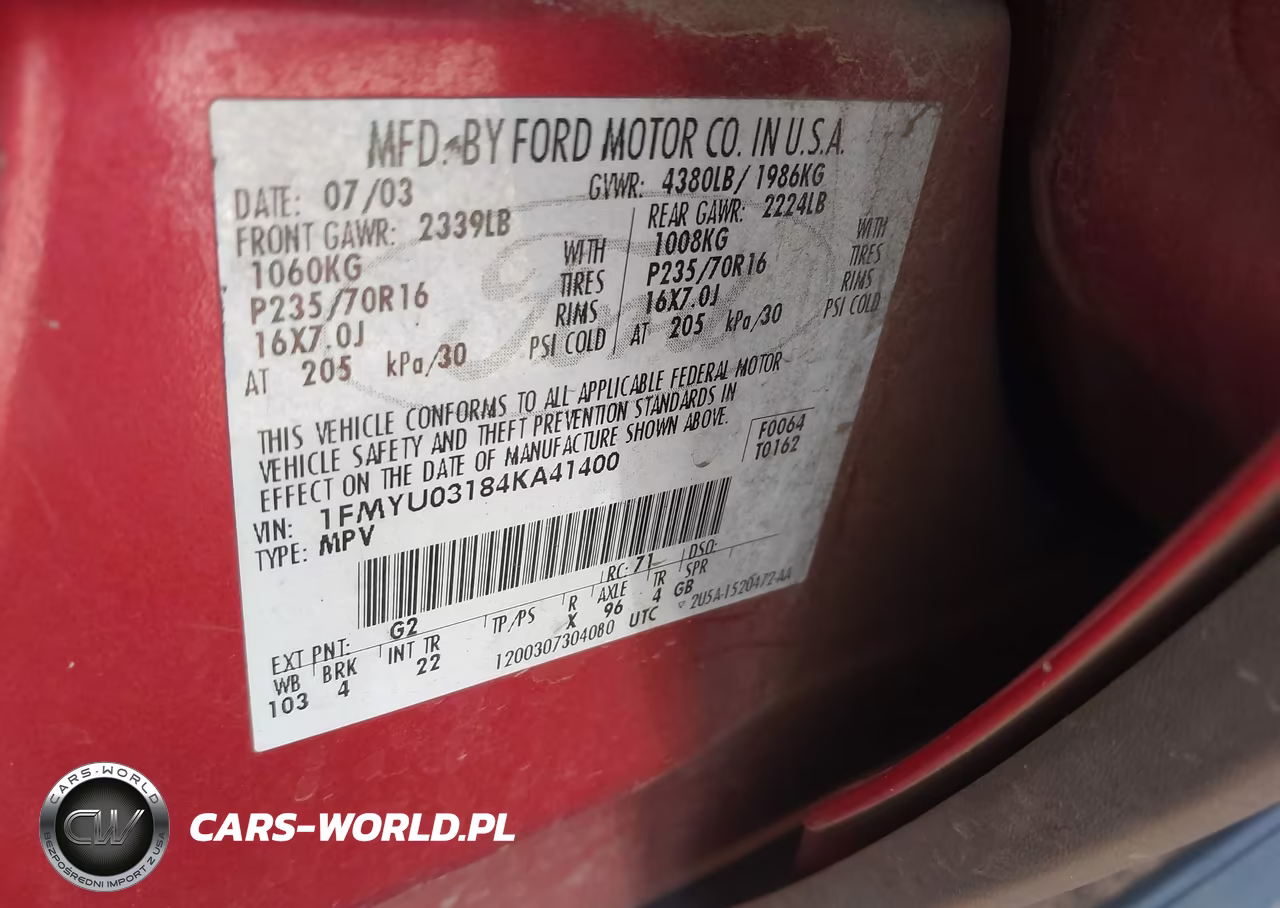 2004 Ford Escape Xlt VIN:1FMYU03184KA41400 - 9