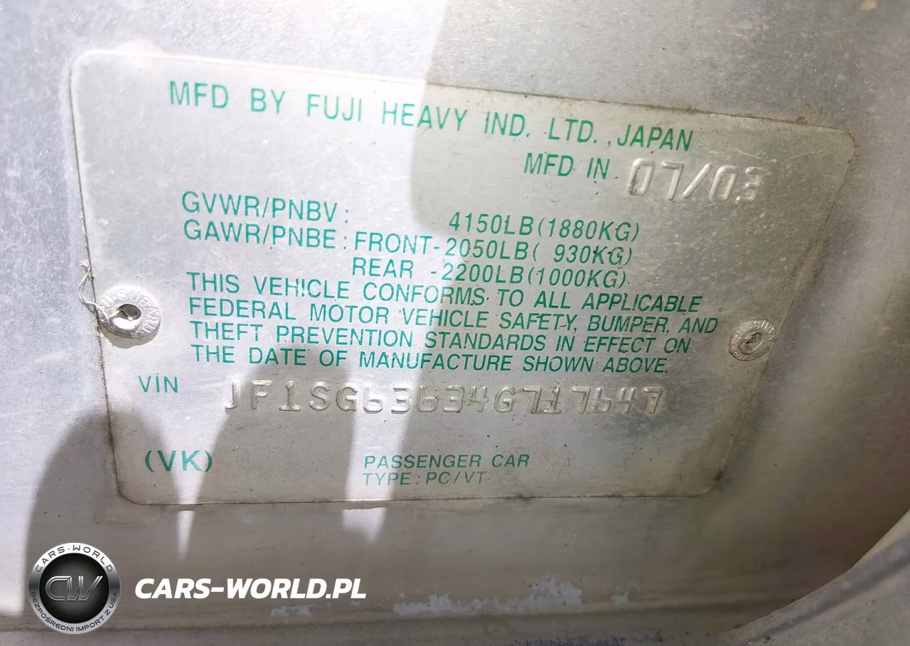 2004 Subaru Forester 2.5X VIN:JF1SG63634G717647 - 9