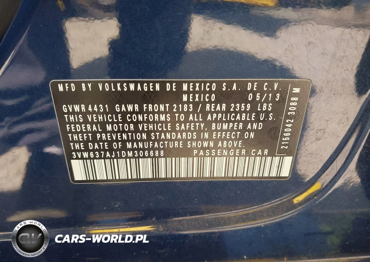 2013 Volkswagen Jetta Hybrid Sel Premium VIN:3VW637AJ1DM306688 - 9