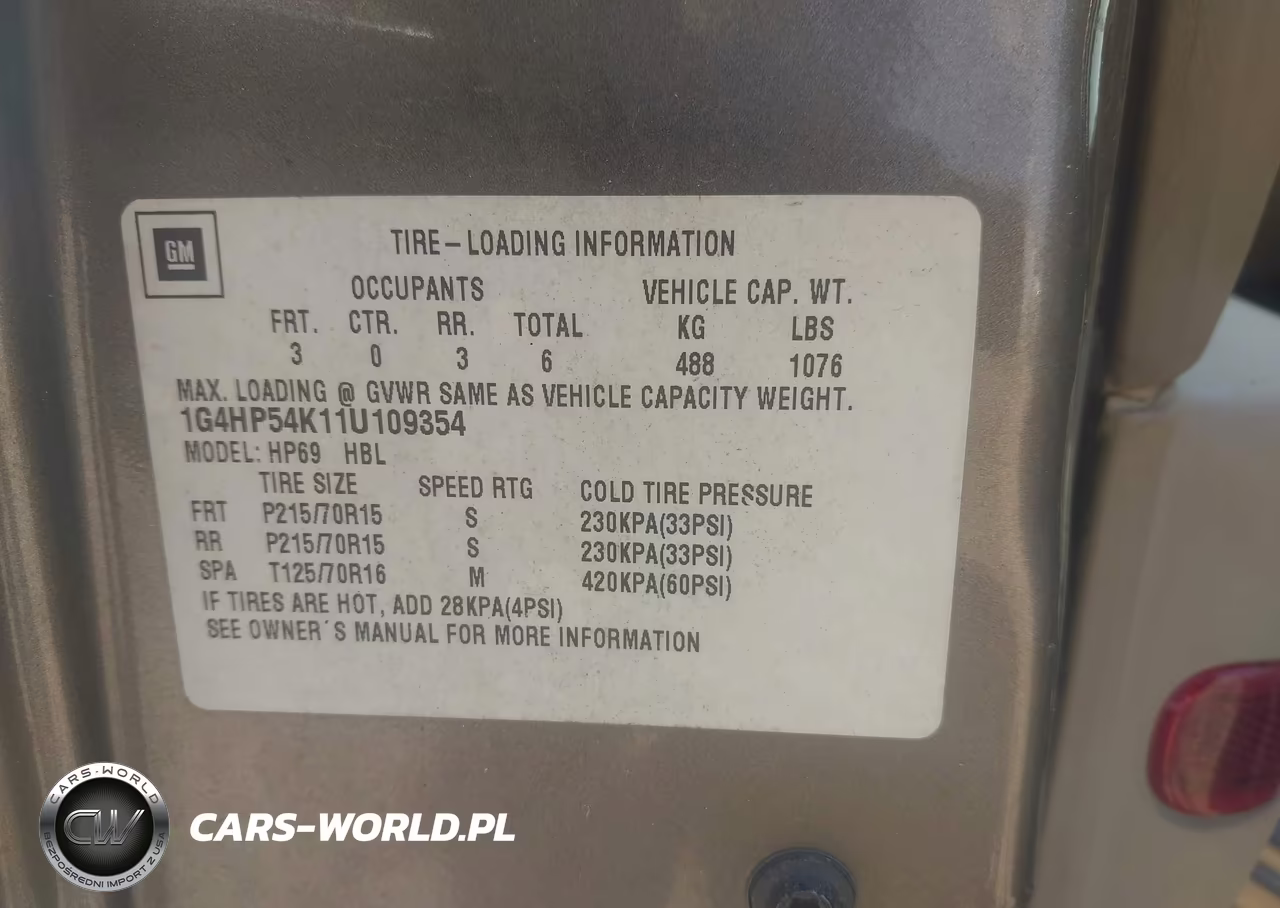 2001 Buick Lesabre Custom VIN:1G4HP54K11U109354 - 9