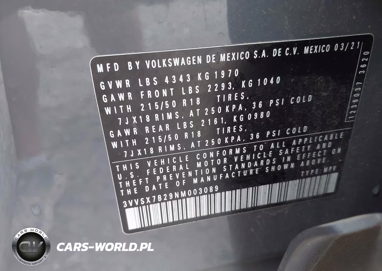 2022 Volkswagen Taos 1.5T Se VIN:3VVSX7B29NM003089 - 9