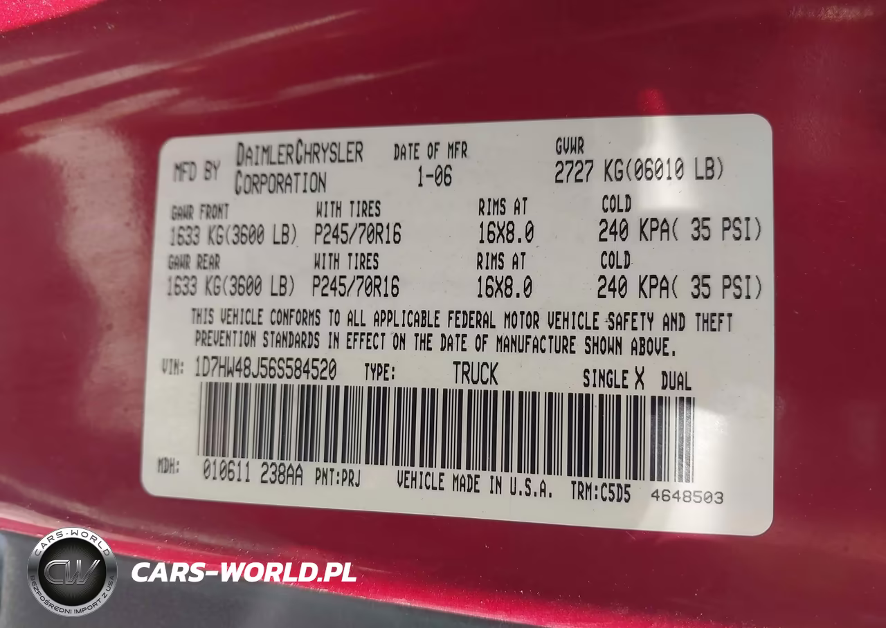 2006 Dodge Dakota Slt VIN:1D7HW48J56S584520 - 9