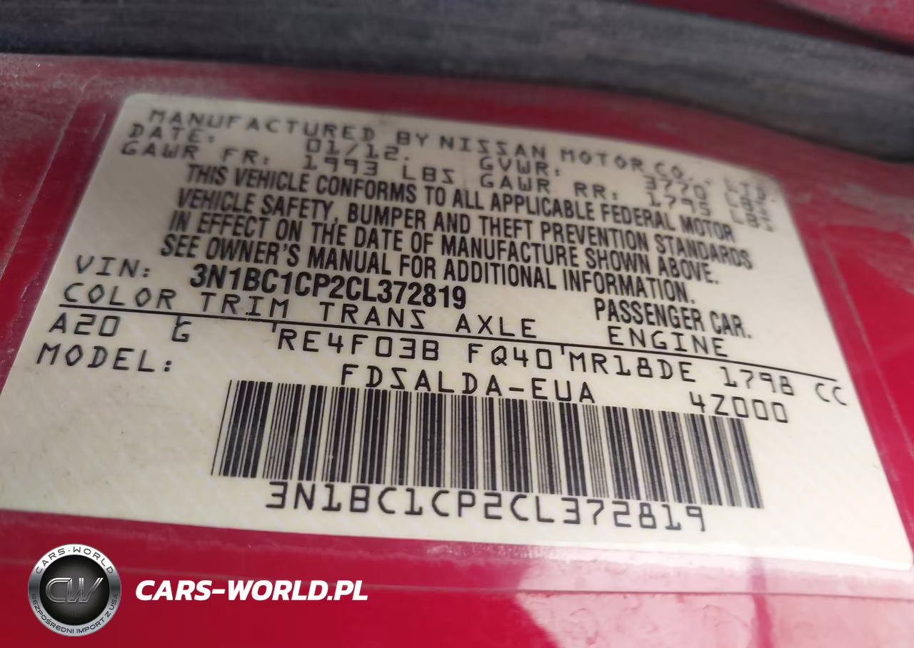 2012 Nissan Versa 1.8 S VIN:3N1BC1CP2CL372819 - 9