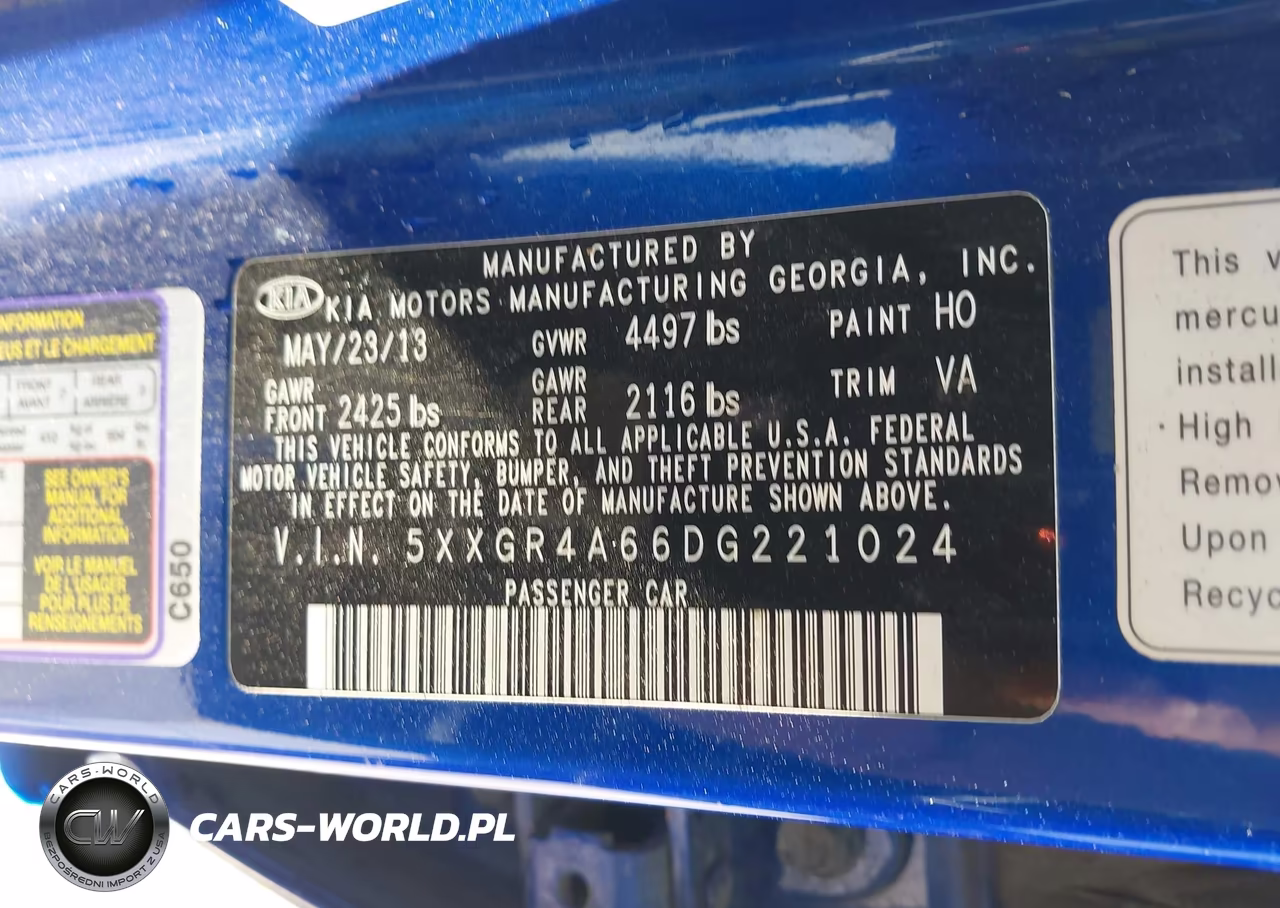 2013 Kia Optima Sx VIN:5XXGR4A66DG221024 - 9