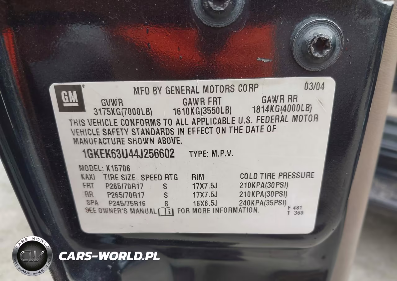 2004 GMC Yukon Denali VIN:1GKEK63U44J256602 - 9