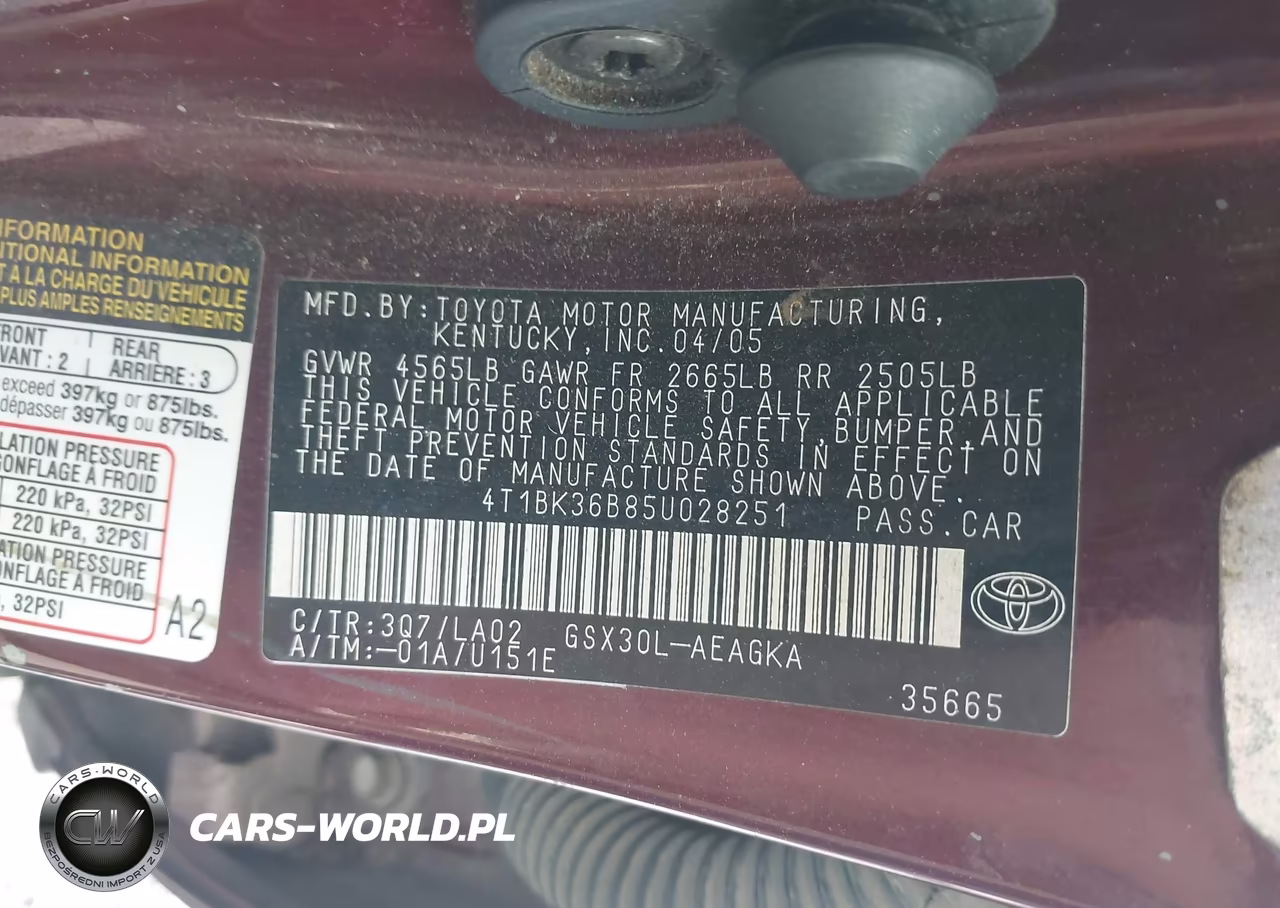 2005 Toyota Avalon Xls VIN:4T1BK36B85U028251 - 9