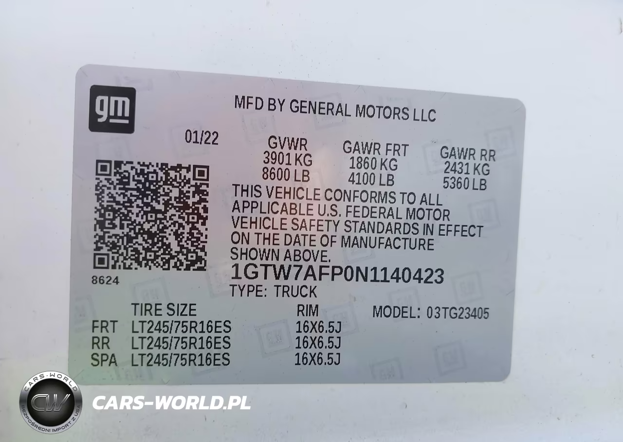 2022 GMC Savana Cargo Rwd 2500 Regular Wheelbase Work Van VIN:1GTW7AFP0N1140423 - 9