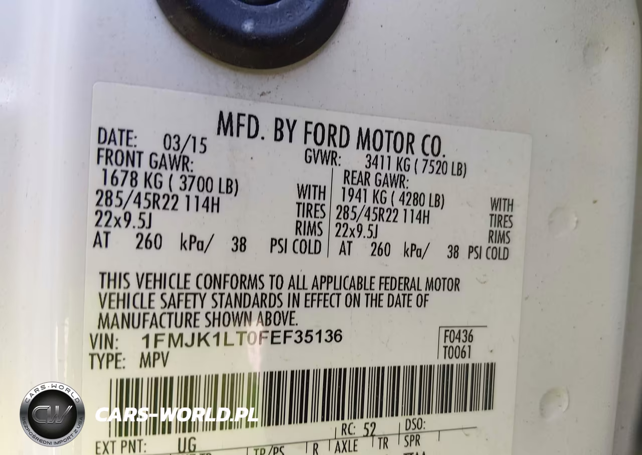 2015 Ford Expedition El Platinum VIN:1FMJK1LT0FEF35136 - 9