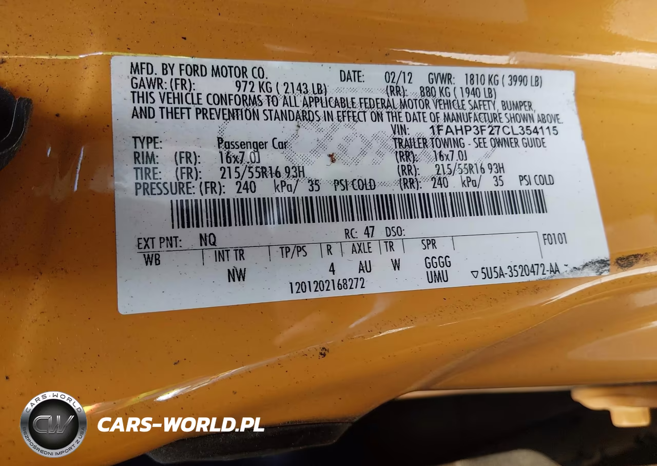 2012 Ford Focus Se VIN:1FAHP3F27CL354115 - 9