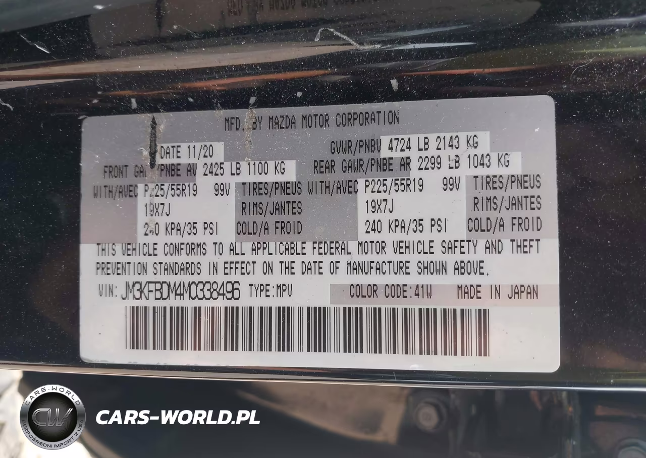 2021 Mazda Cx-5 Grand Touring VIN:JM3KFBDM4M0338496 - 9