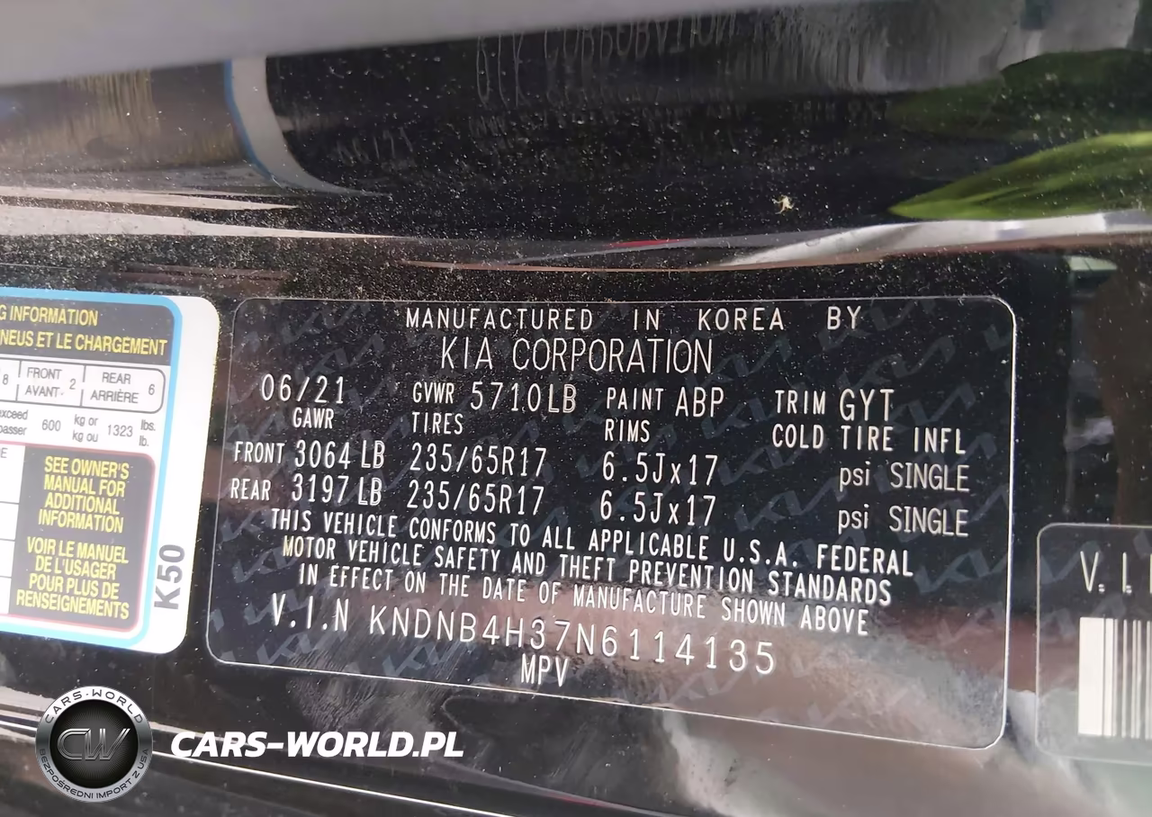2022 Kia Carnival Mpv Lx Seat Package VIN:KNDNB4H37N6114135 - 9