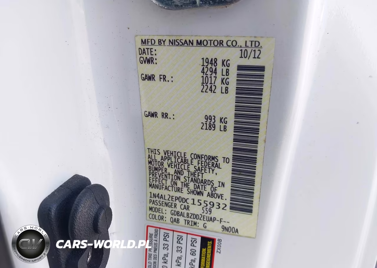 2013 Nissan Altima 2.5 S VIN:1N4AL2EP0DC155932 - 9