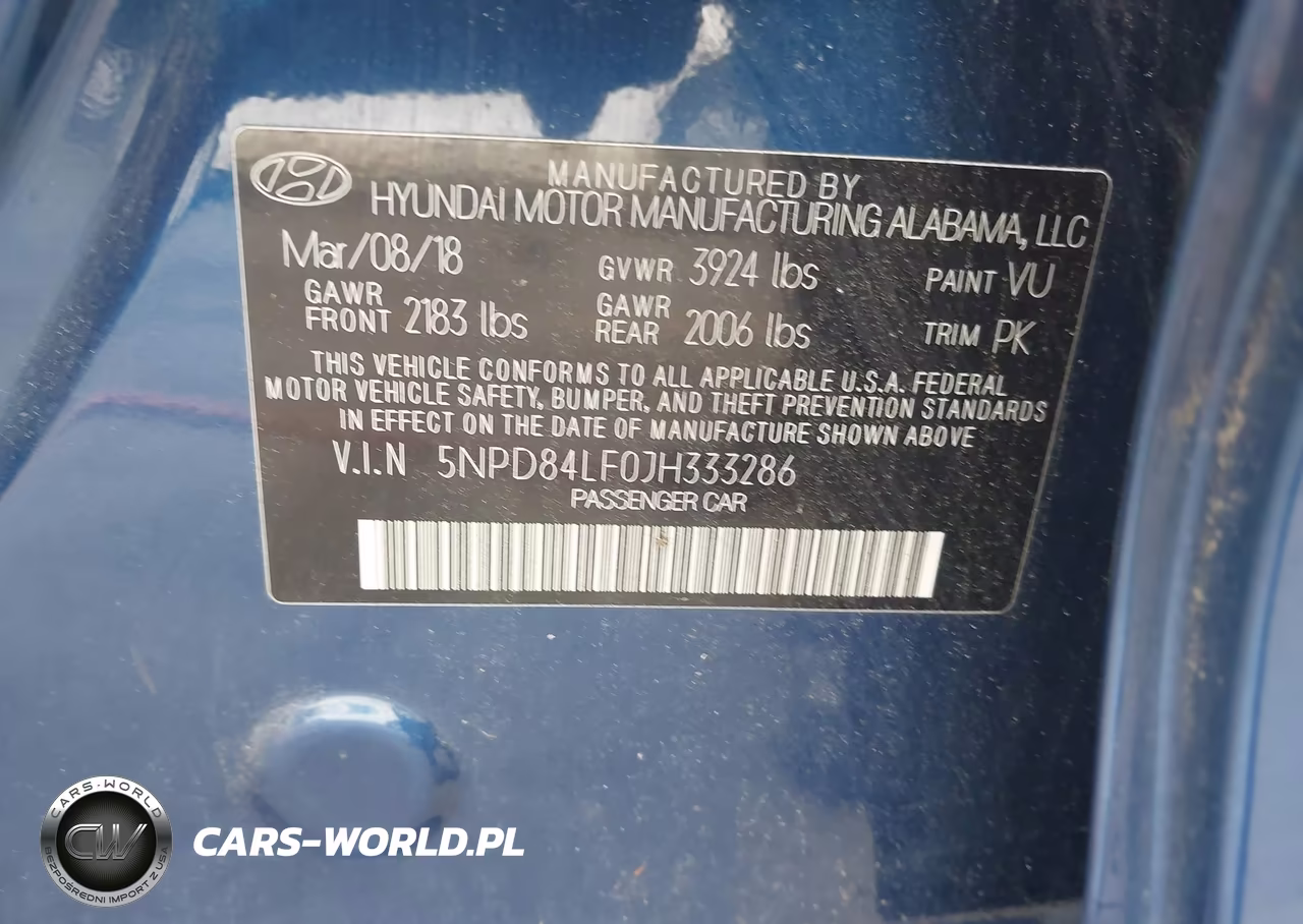 2018 Hyundai Elantra Sel VIN:5NPD84LF0JH333286 - 9