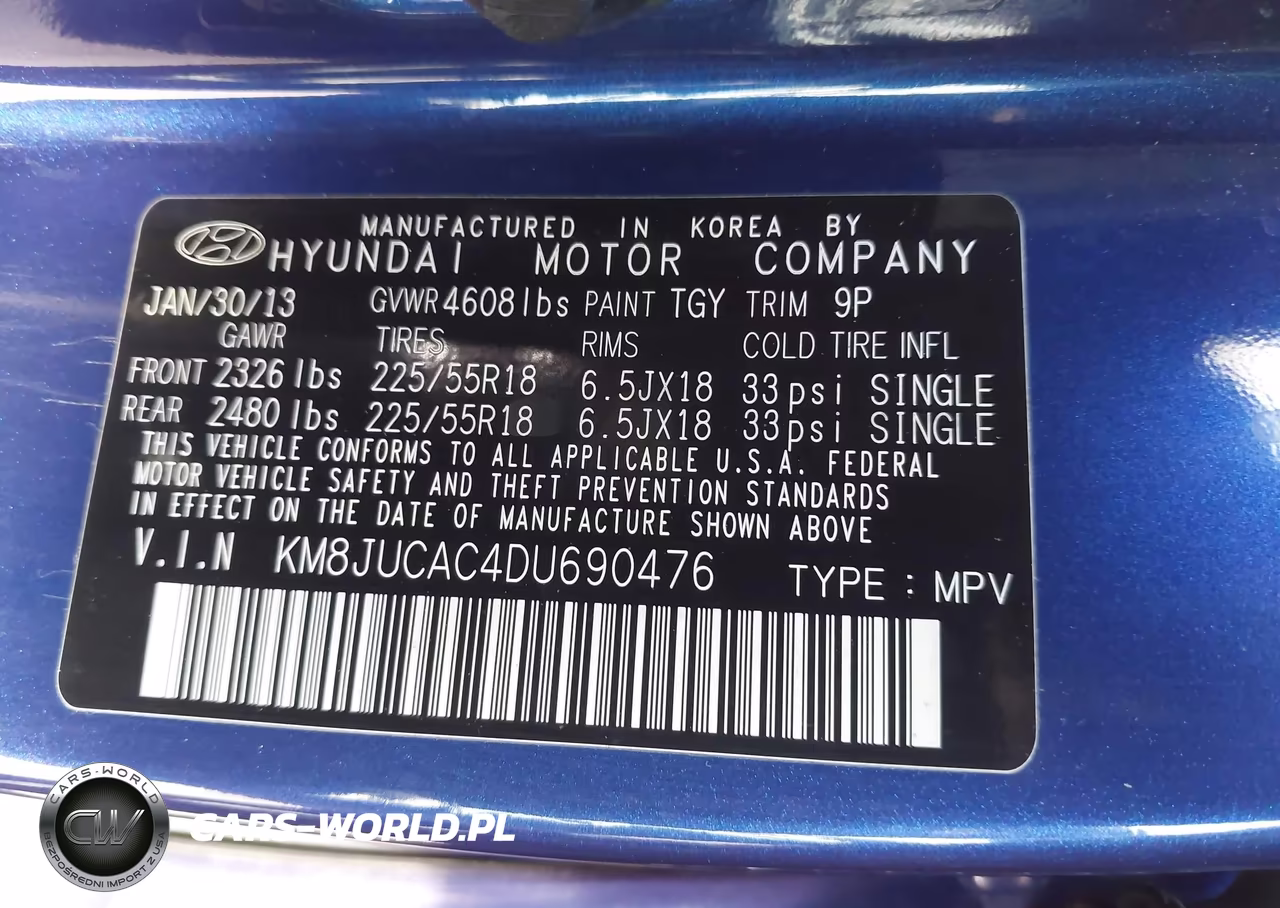 2013 Hyundai Tucson Limited VIN:KM8JUCAC4DU690476 - 9