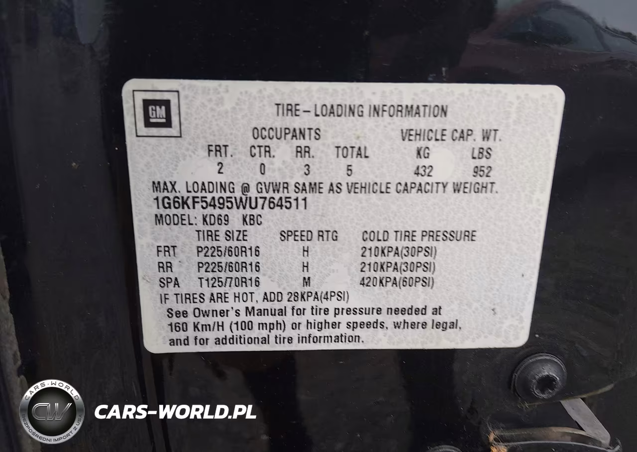 1998 Cadillac Concours VIN:1G6KF5495WU764511 - 9