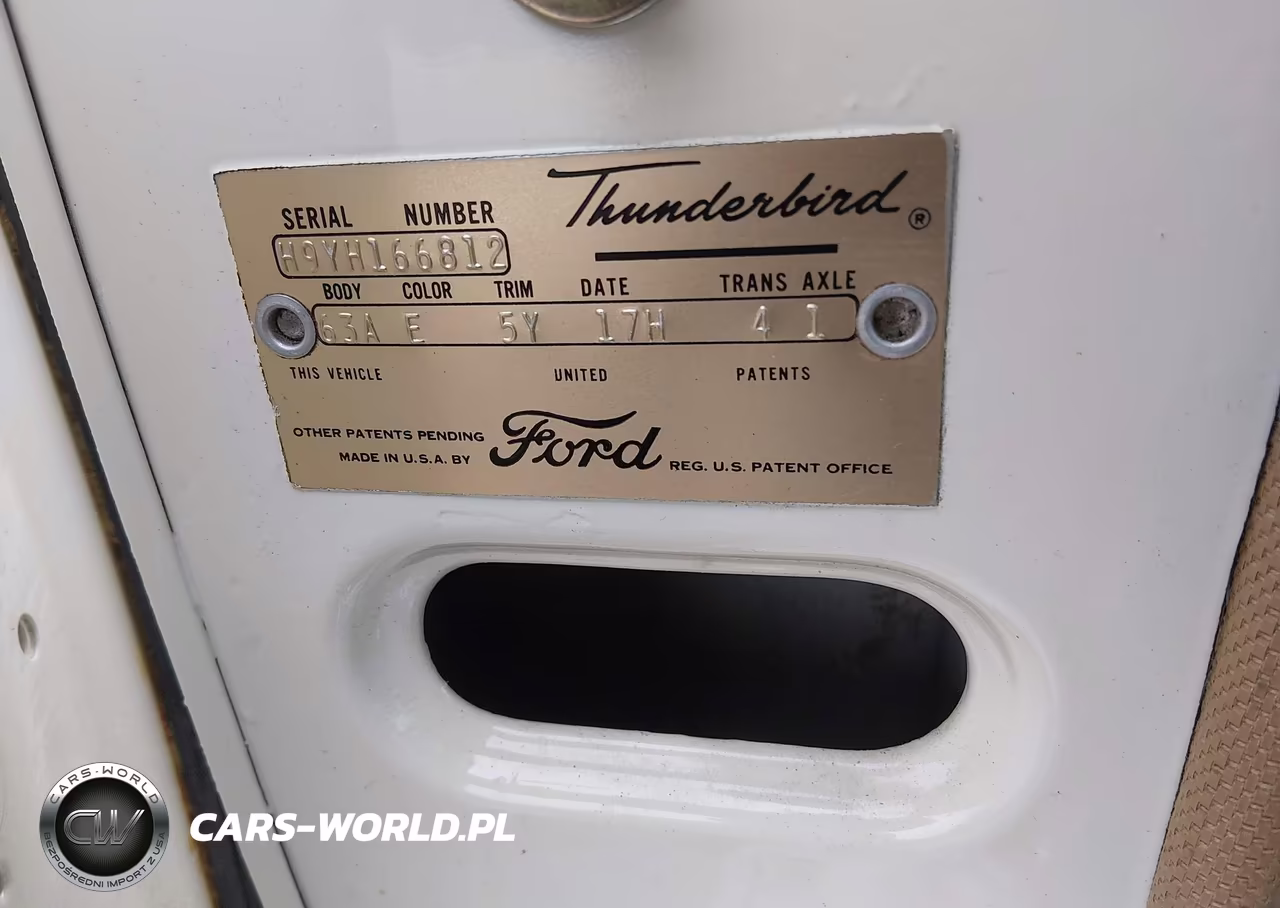 1959 Ford Thunderbird VIN:H9YH166812 - 9