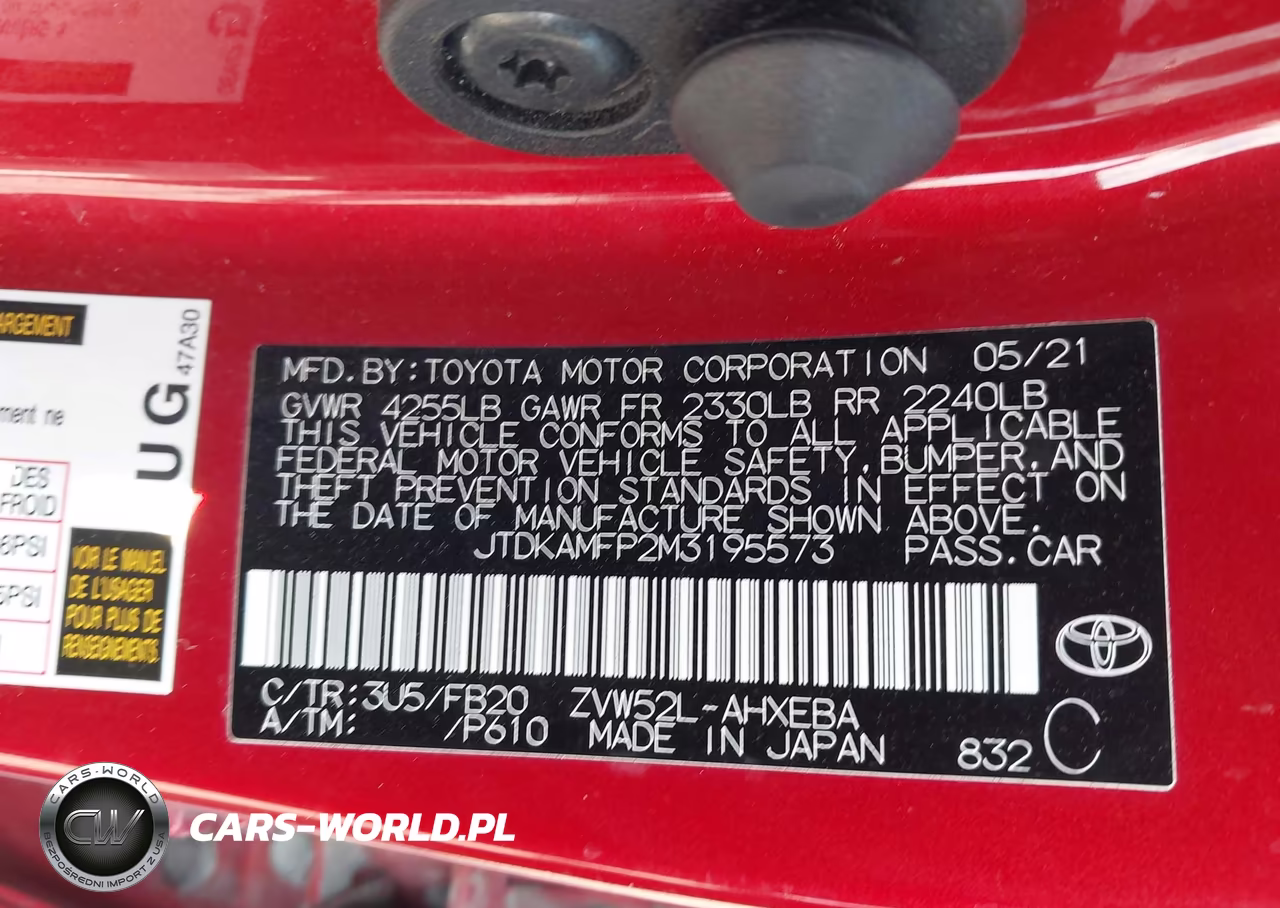 2021 Toyota Prius Prime Le VIN:JTDKAMFP2M3195573 - 9