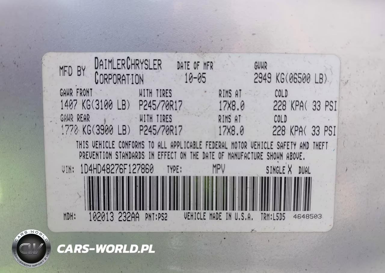 2006 Dodge Durango Slt VIN:1D4HD48276F127860 - 9