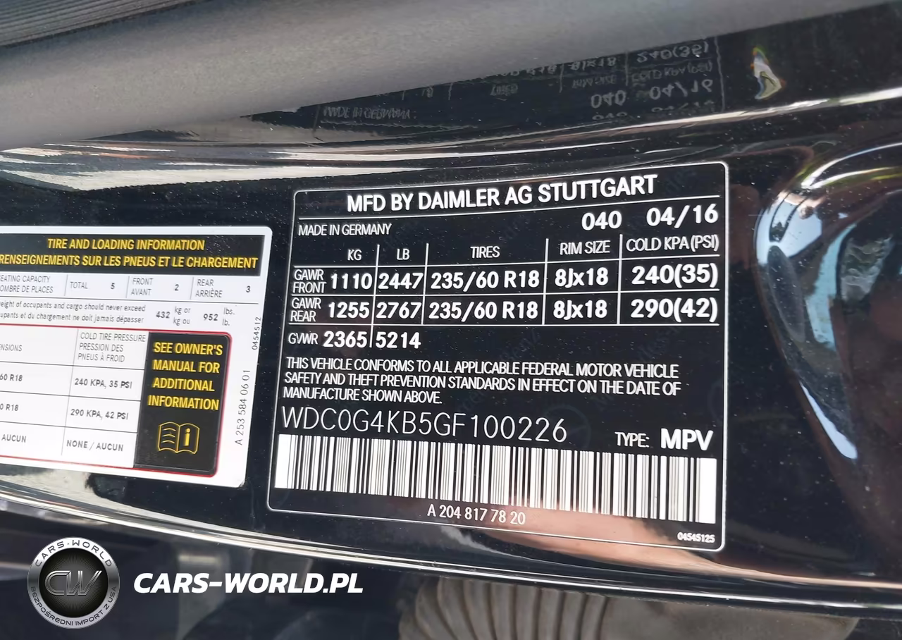 2016 Mercedes-Benz Glc 300 4Matic VIN:WDC0G4KB5GF100226 - 9