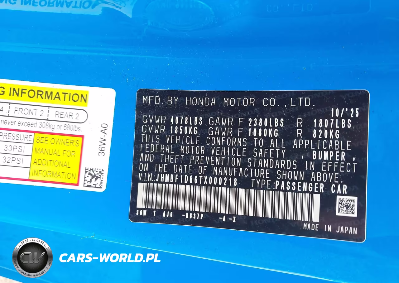 2026 Honda Prelude Hybrid VIN:JHMBF1D66TX000218 - 9