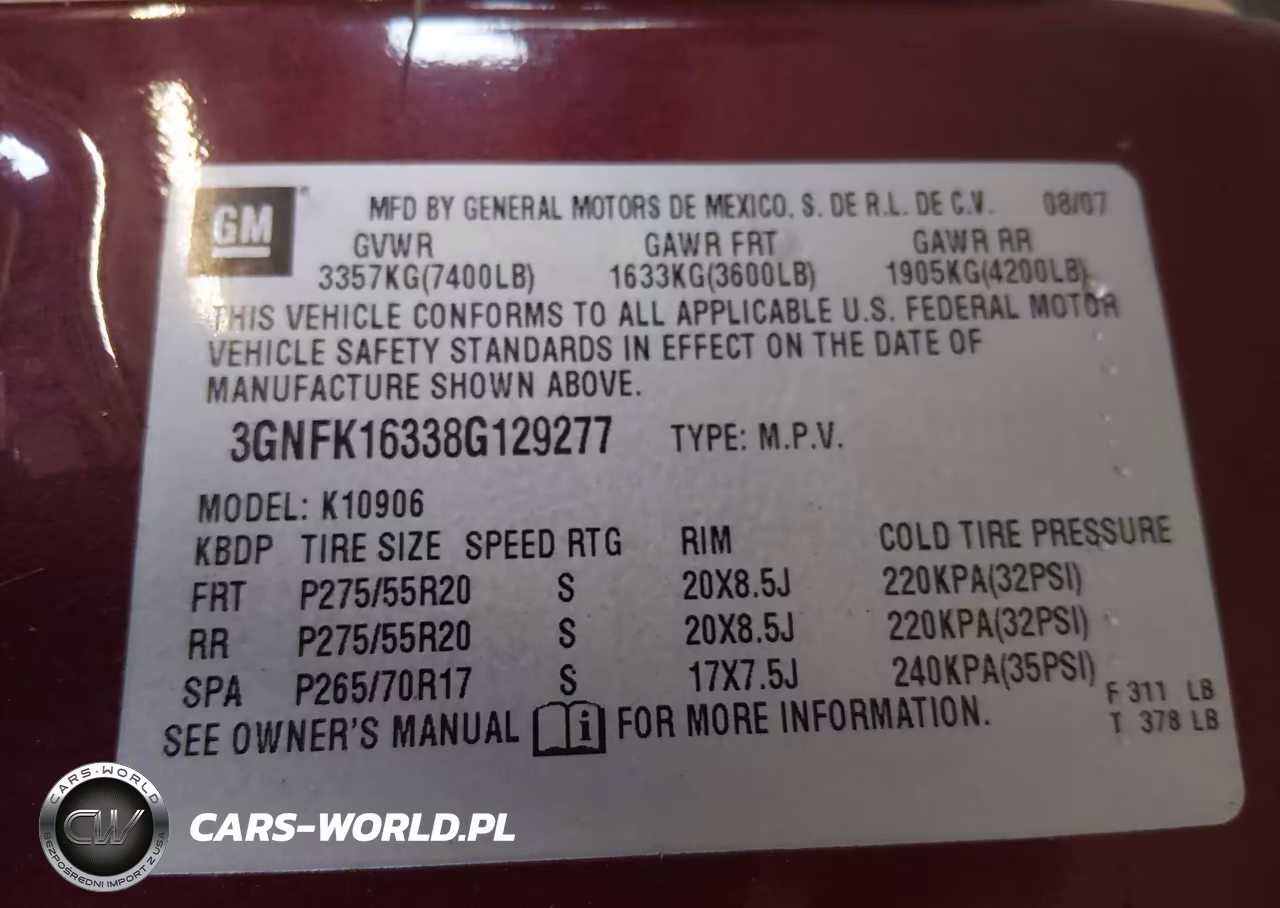 2008 Chevrolet Suburban 1500 Ltz VIN:3GNFK16338G129277 - 9