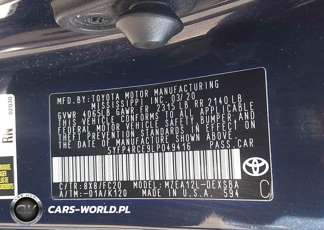 2020 Toyota Corolla Se VIN:5YFP4RCE9LP049416 - 9