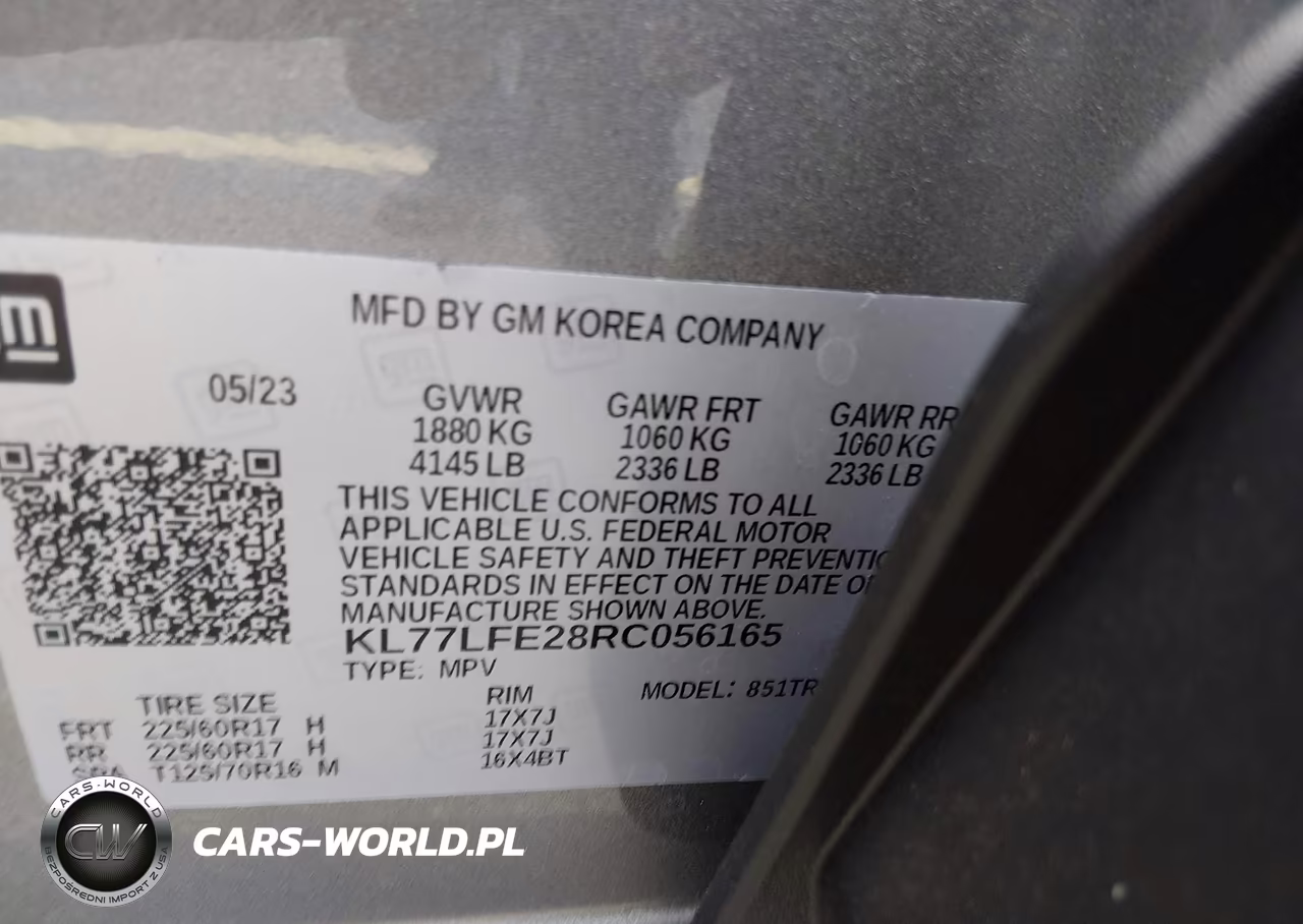 2024 Chevrolet Trax Fwd Sp VIN:KL77LFE28RC056165 - 9