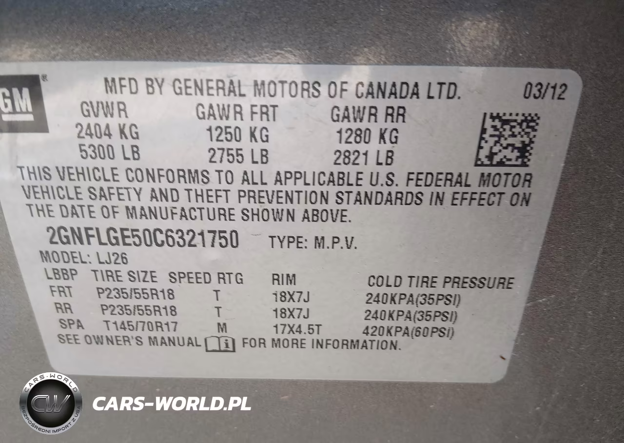 2012 Chevrolet Equinox Ltz VIN:2GNFLGE50C6321750 - 9