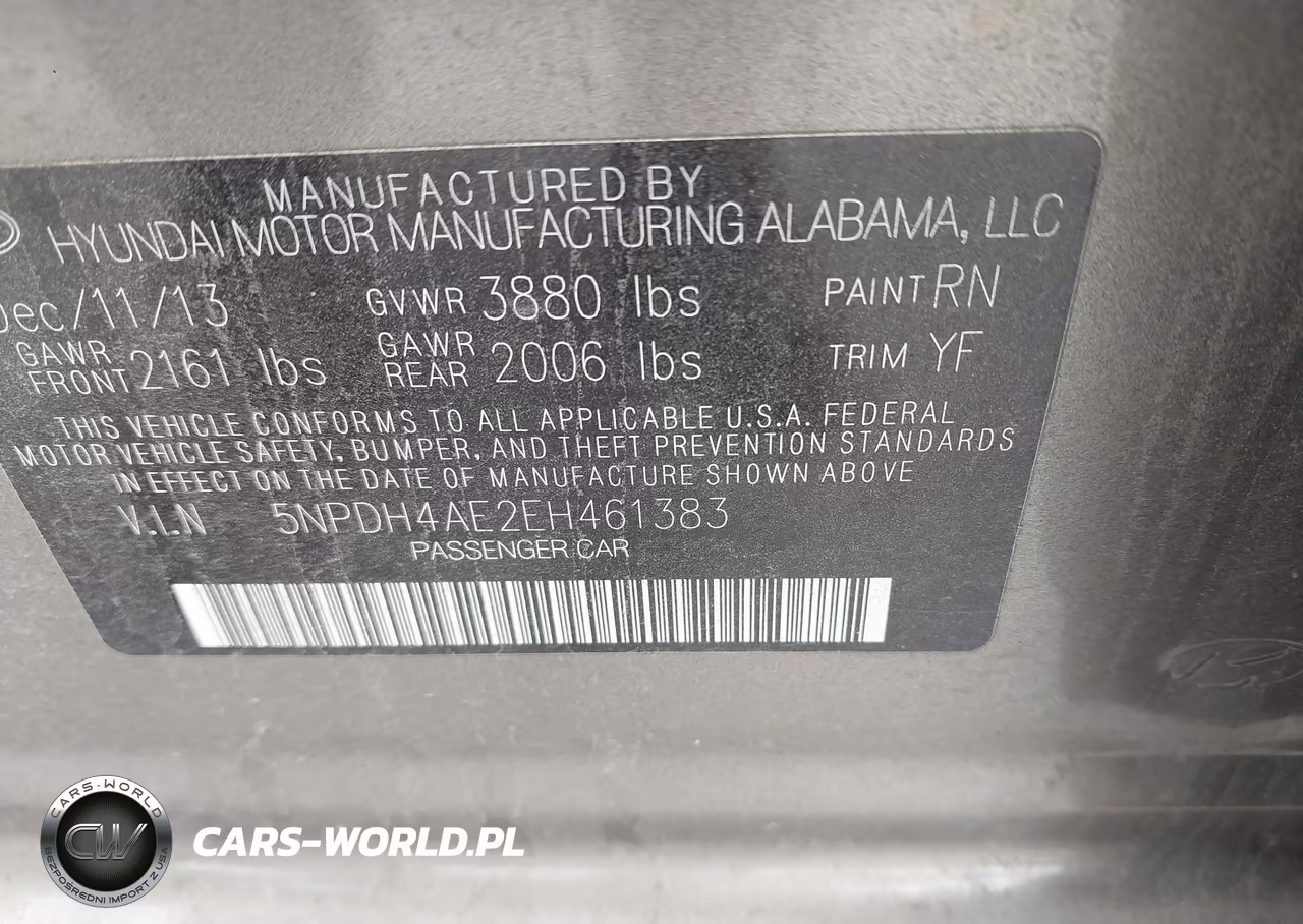 2014 Hyundai Elantra Se VIN:5NPDH4AE2EH461383 - 9