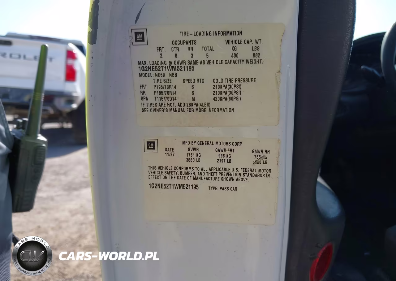 1998 Pontiac Grand Am Se VIN:1G2NE52T1WM521195 - 9