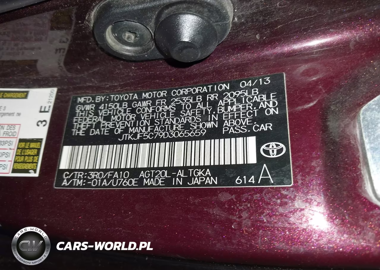 2013 Scion Tc VIN:JTKJF5C79D3065659 - 9