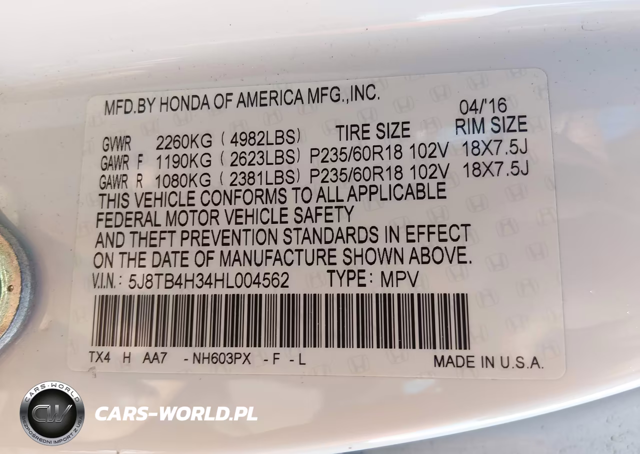 2017 Acura Rdx Acurawatch Plus Package VIN:5J8TB4H34HL004562 - 9