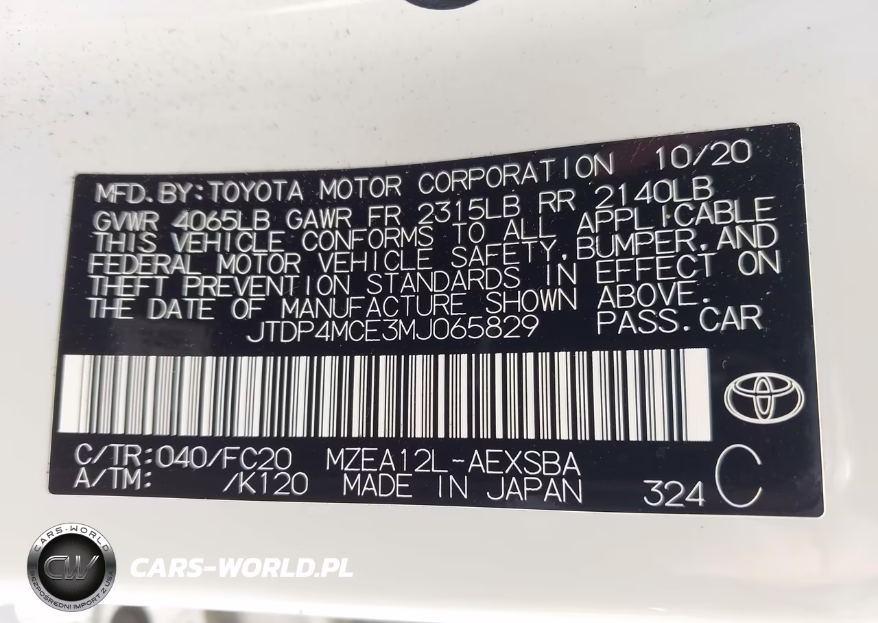 2021 Toyota Corolla Se VIN:JTDP4MCE3MJ065829 - 9