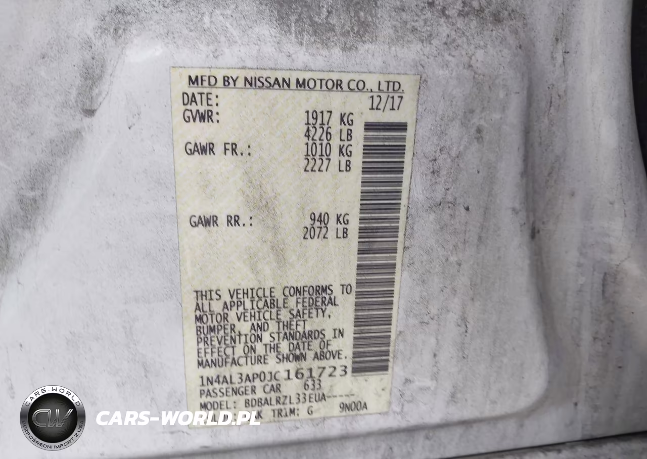 2018 Nissan Altima 2.5 Sl VIN:1N4AL3AP0JC161723 - 9
