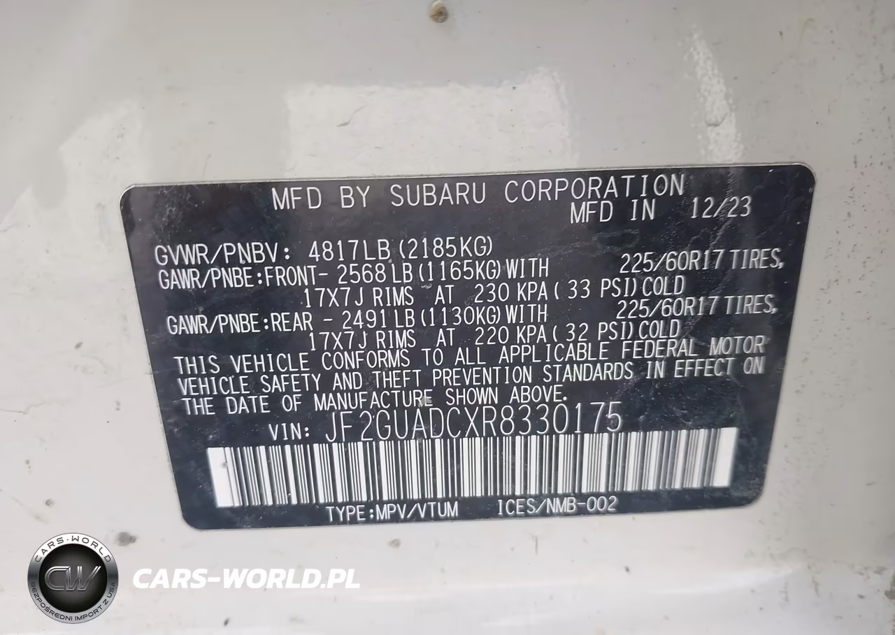 2024 Subaru Crosstrek Premium VIN:JF2GUADCXR8330175 - 9