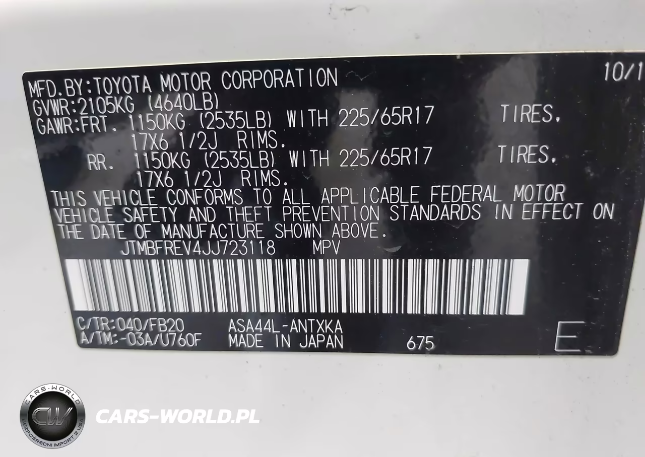 2018 Toyota Rav4 Le VIN:JTMBFREV4JJ723118 - 9