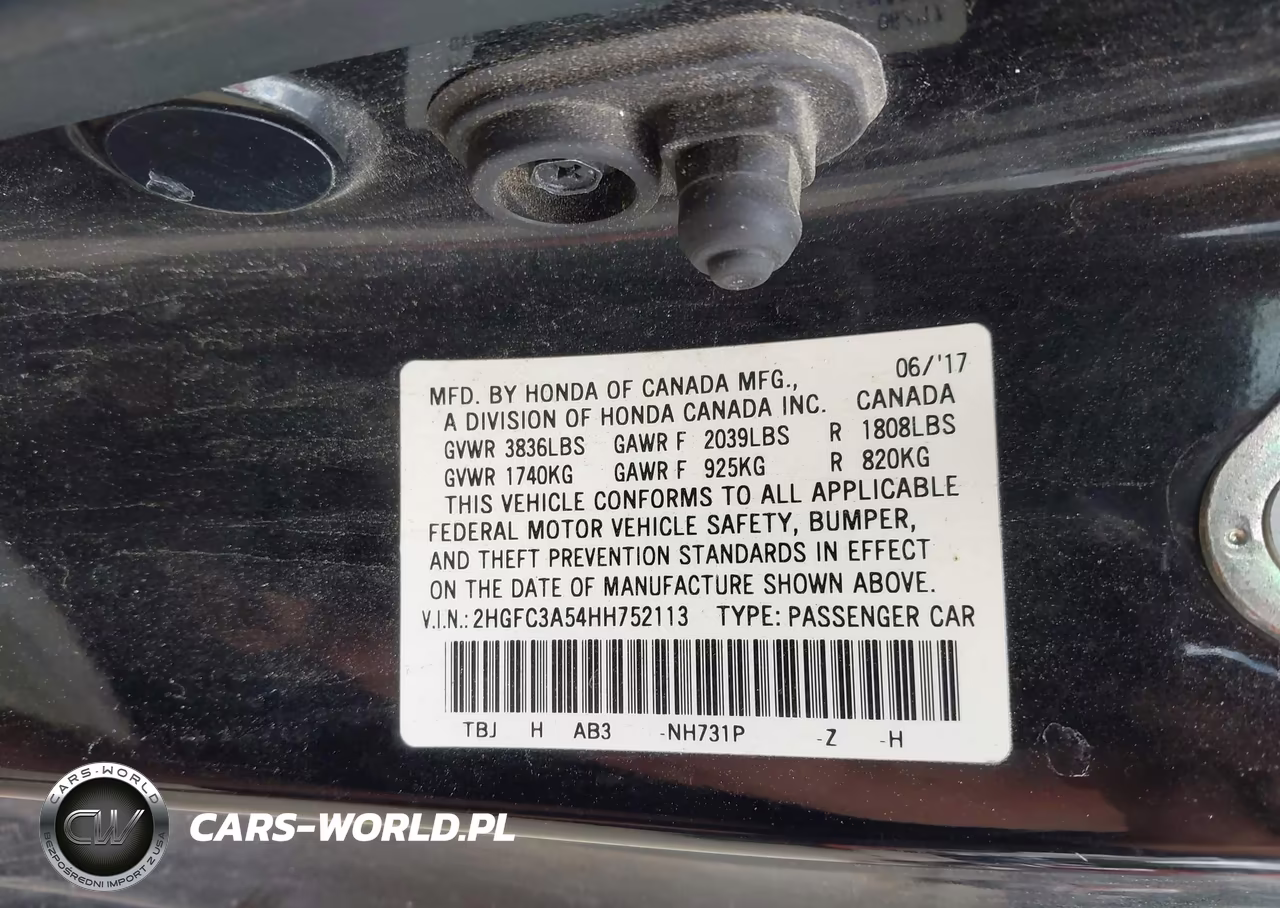 2017 Honda Civic Si VIN:2HGFC3A54HH752113 - 9