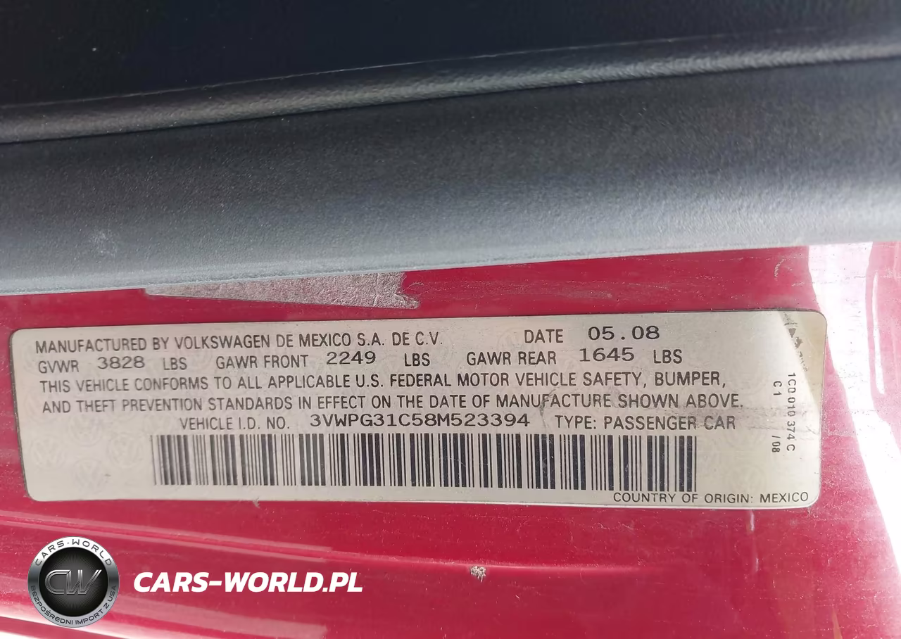 2008 Volkswagen New Beetle S VIN:3VWPG31C58M523394 - 9