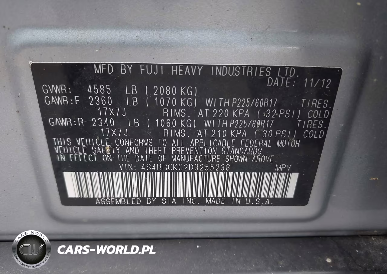 2013 Subaru Outback 2.5I Limited VIN:4S4BRCKC2D3255238 - 9