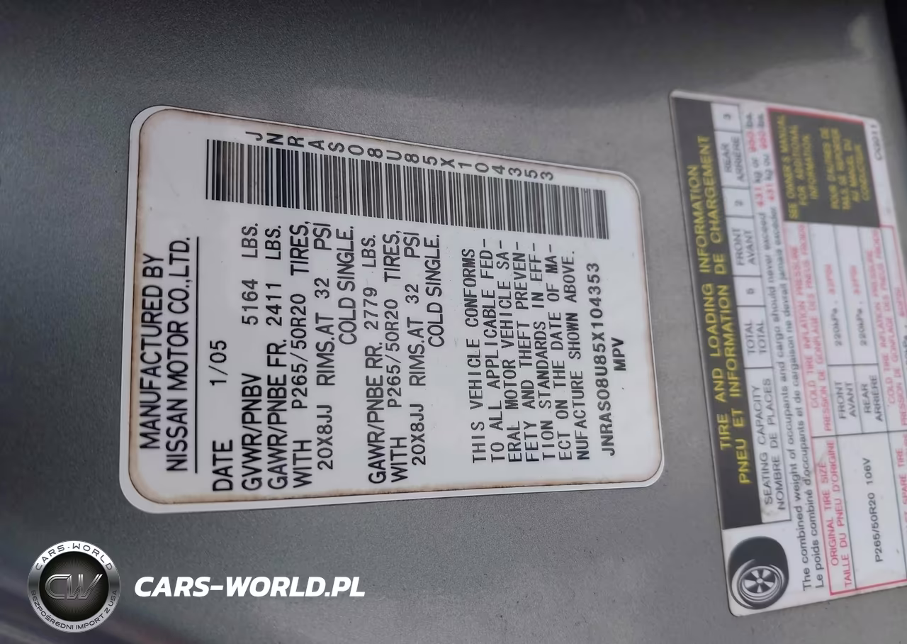 2005 Infiniti Fx35 VIN:JNRAS08U85X104353 - 9