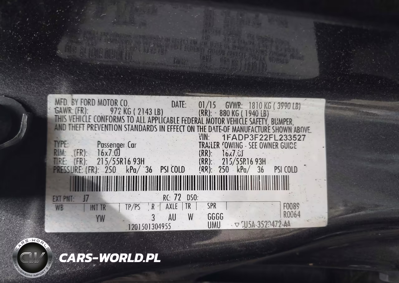 2015 Ford Focus Se VIN:1FADP3F22FL233527 - 9