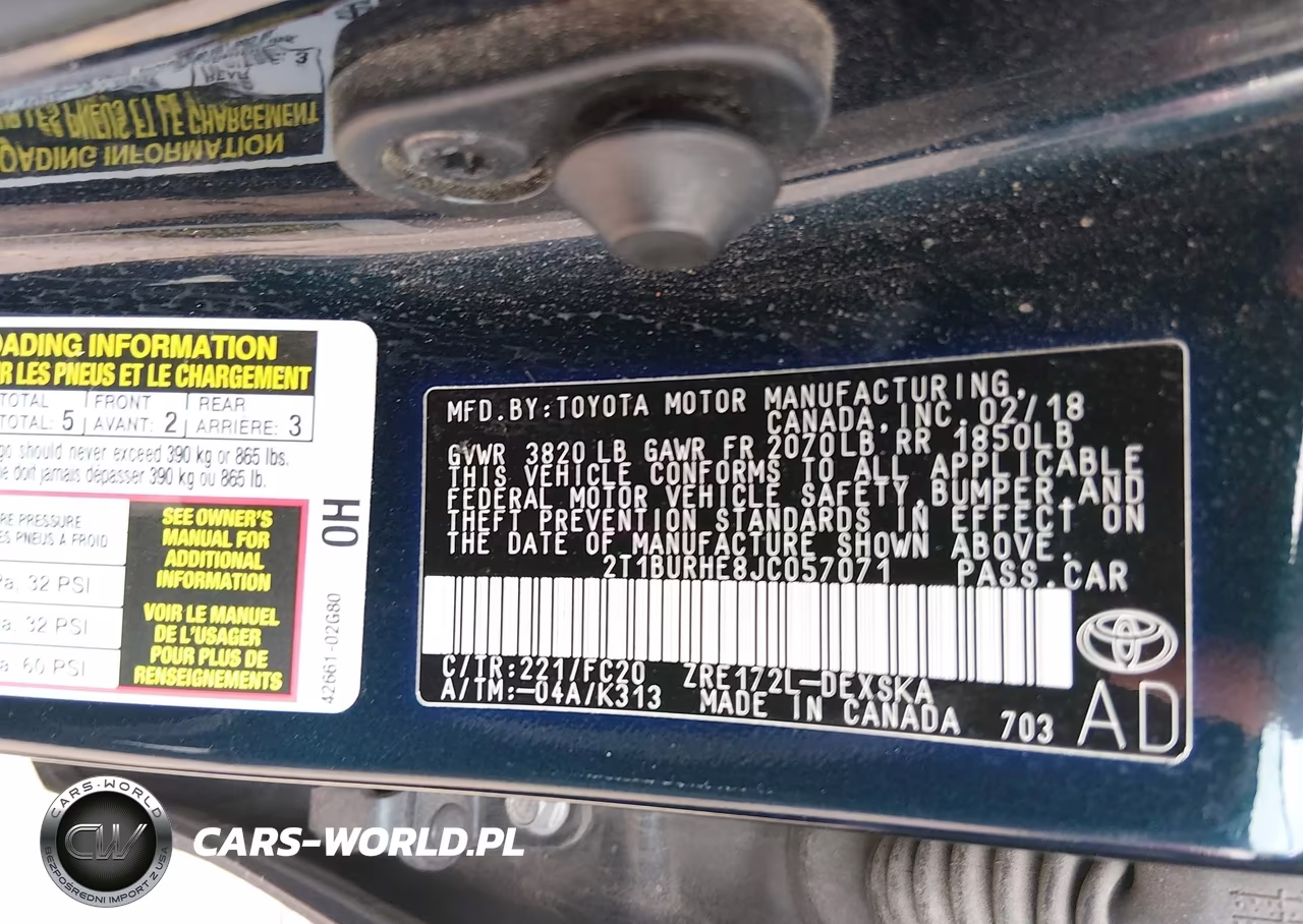 2018 Toyota Corolla Se VIN:2T1BURHE8JC057071 - 9